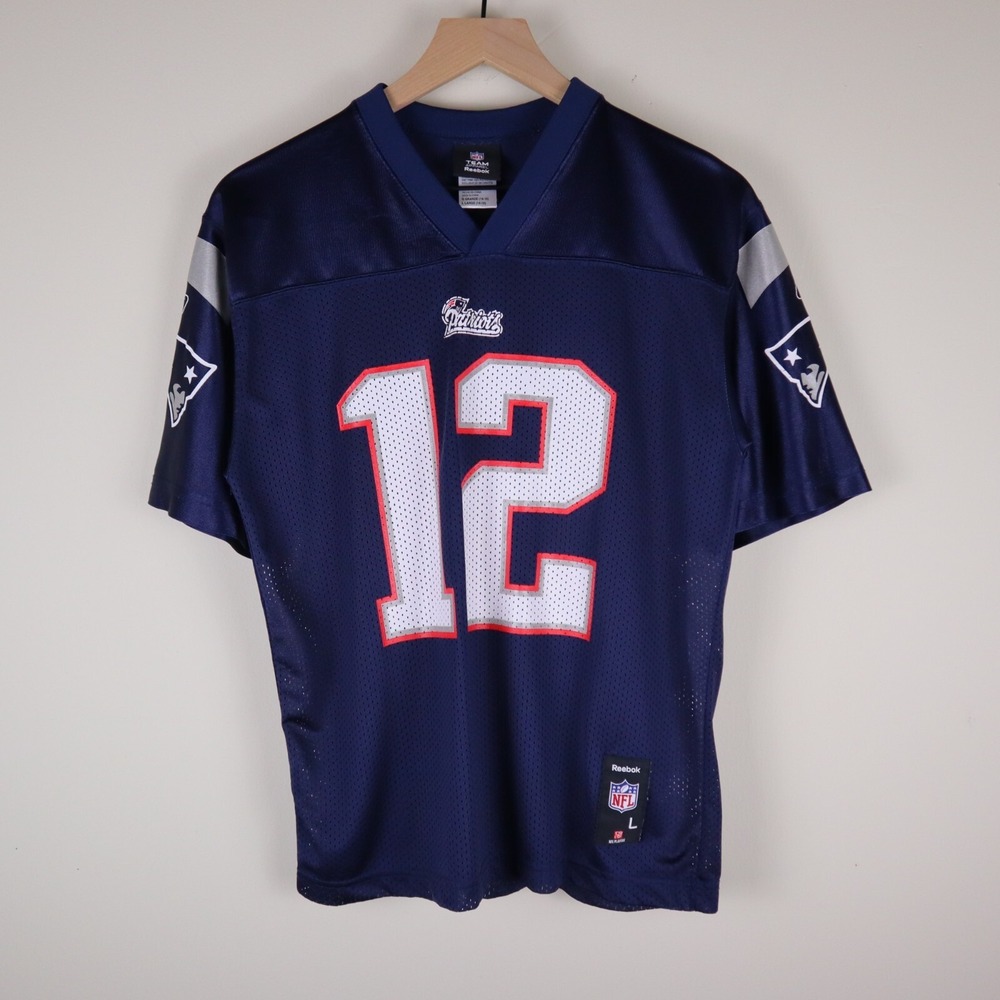 Tom Brady New England Patriots NFL Reebok Jersey Youth Large‎ 19x25.5